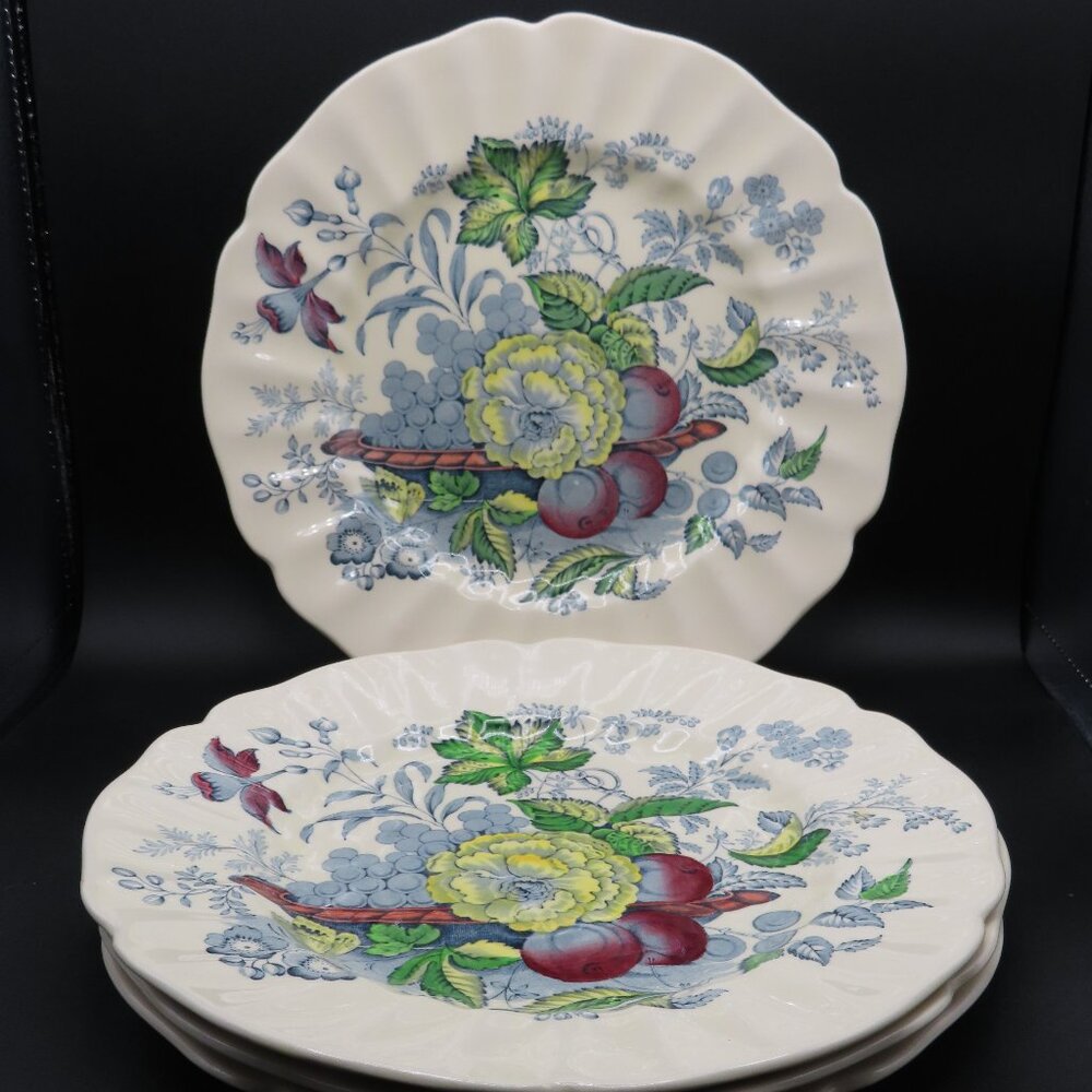 Set of 4 Vintage Royal Doulton The Kirkwood Multicolor Dinner Plate